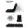 Artiss Sofa Bed Floor Lounge Recliner and 2-Tier Side Table Bundle Foldable Adjustable Black Flannel