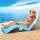 Artiss Floor Lounge Sofa Camping Chair Blue, Adjustable 176cm Bed, 300D Oxford, Portable Indoor Outdoor, Carry Bag