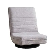 Artiss 360° Swivel Floor Chair Adjustable Foldable Lounge Seat Grey Cushioned Metal Frame 120kg Capacity
