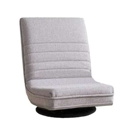 Artiss 360° Swivel Floor Chair Adjustable Foldable Lounge Seat Grey Cushioned Metal Frame 120kg Capacity