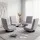 Artiss 4PCS 360-degree Swivel Adjustable Foldable Floor Lounge Chairs Grey Pack of 4 Comfortable Seating