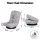 Artiss 4PCS 360-degree Swivel Adjustable Foldable Floor Lounge Chairs Grey Pack of 4 Comfortable Seating
