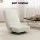 Artiss Floor Lounge Sofa - White Foldable Swivel Chair, Faux Linen, 360° Rotatable, High Resilience Cushion, 45x55x57cm