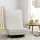 Artiss Floor Lounge Sofa - White Foldable Swivel Chair, Faux Linen, 360° Rotatable, High Resilience Cushion, 45x55x57cm