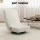 Artiss 2-Pack Swivel Foldable Floor Chairs, White Faux Linen, 360° Rotating, High Resilience Cushion, Steel Frame
