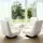 Artiss 4X Floor Chair Lounge Sofa - Swivel, Foldable, White Faux Linen, 360° Rotation, Heavy-Duty Steel, Easy Storage