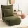 Artiss Green Floor Lounge Sofa Bed - Foldable, Corduroy, 6-Level Adjustable, Cat-Ear Edges, No Assembly Needed