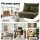 Artiss Adjustable 2-Seater Floor Lounge Sofa Bed, Green Corduroy, Foldable Design, 6-Level Support, Cat-Ear Style
