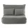 Artiss Foldable 2-Seater Floor Lounge Sofa Bed, Grey Corduroy, Adjustable 6-Level Back & Leg Support, Compact Design