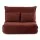 Artiss Foldable Floor Lounge Sofa Bed - 2 Seater, Adjustable, Corduroy Fabric, Orange, Cat-Ear Edge, No Assembly Needed