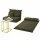 Artiss 2-Seater Floor Lounge Sofa Bed with 6-Level Backrest and Marble Effect Side Table Green