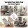 Artiss 360° Swivel Floor Chair 5 Adjustable Foldable Lounge Seat Grey High Resilience Foam Support 120kg