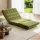 Artiss Green 2-Seater Lounge Sofa Bed - Adjustable, Faux Linen, Steel Frame, High Resilience Foam, Easy Storage