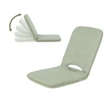Artiss Floor Chair 5 Position Adjustable Foldable Green Denim Lazy Sofa with Washable Cover