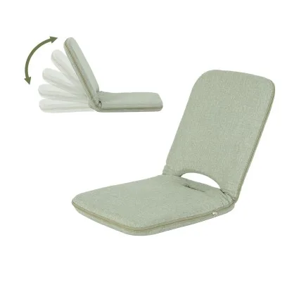 Artiss Floor Chair 5 Position Adjustable Foldable Green Denim Lazy Sofa with Washable Cover