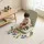 Artiss Floor Chair 5 Position Adjustable Foldable Green Denim Lazy Sofa with Washable Cover