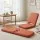 Artiss Floor Chair 5 Position Adjustable Foldable Orange Denim Seat with Washable Cover and 110kg Load