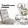 Artiss Lounge Sofa Bed, Flannel Fabric, Grey, 96x42x13cm, Adjustable 14 Positions, Cushioned Comfort, Sturdy Frame