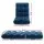 Artiss 2PCS Adjustable Floor Lounge Sofa Bed - Navy Flannel, 14 Positions, High Resilience Foam, Sturdy Steel Frame