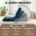 Artiss 2PCS Adjustable Floor Lounge Sofa Bed - Navy Flannel, 14 Positions, High Resilience Foam, Sturdy Steel Frame