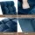 Artiss 2PCS Adjustable Floor Lounge Sofa Bed - Navy Flannel, 14 Positions, High Resilience Foam, Sturdy Steel Frame