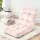 Artiss Pink Flannel Fabric Floor Lounge Sofa Bed - Adjustable 14 Positions, Cushioned Comfort, Sturdy Steel Frame
