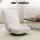 Artiss Floor Lounge and Coffee Table Set White Swivel Foldable Sofa Chair 150kg Walnut C-Shaped Side Table