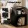 Artiss Swivel Floor Chair and Bedside Table Set with Charging Station, Foldable 360-Degree White Lounge