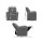 Keezi Kids Recliner Chair - Grey Linen Fabric, 65x42x61cm, Plush 9cm Foam, Built-in Cup Holder, Sturdy Metal Frame