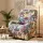 Artiss Stretch Kids Recliner Cover 4-Piece Floral Printed Polyester Slipcover for Standard Recliners Durable Soft Breath