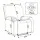 Artiss Stretch Kids Recliner Cover 4-Piece Floral Printed Polyester Slipcover for Standard Recliners Durable Soft Breath