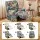 Artiss Stretch Kids Recliner Cover 4-Piece Floral Printed Polyester Slipcover for Standard Recliners Durable Soft Breath