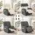 Artiss Recliner Chair Cover with Storage Side Pocket High Stretch Machine Washable Grey Fabric