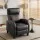 Artiss Small Black PU Leather Massage Recliner Sofa with 2-Point Massage, Adjustable Backrest, and Footrest