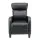 Artiss Small Black PU Leather Massage Recliner Sofa with 2-Point Massage, Adjustable Backrest, and Footrest