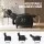 Artiss Small Black PU Leather Massage Recliner Sofa with 2-Point Massage, Adjustable Backrest, and Footrest