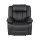 Artiss Manual Massage Recliner PU Leather 160° Recline 8-Point Vibration Lumbar Heat USB Ports Black