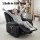 Artiss Manual Massage Recliner PU Leather 160° Recline 8-Point Vibration Lumbar Heat USB Ports Black