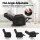 Artiss Manual Massage Recliner PU Leather 160° Recline 8-Point Vibration Lumbar Heat USB Ports Black