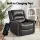 Artiss Faux Leather Manual Recliner Chair with USB Charge Port, Adjustable Footrest, 150kg Capacity, Black