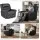 Artiss Faux Leather Manual Recliner Chair with USB Charge Port, Adjustable Footrest, 150kg Capacity, Black