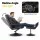 Artiss Recliner Chair and Ottoman Set 360-Degree Swivel 100-130-Degree Tilt PU Leather Black