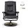 Artiss Recliner Chair and Ottoman Set 360-Degree Swivel 100-130-Degree Tilt PU Leather Black