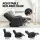 Artiss Manual Recliner Chair with Footrest and 16-Colour LED Lights 180kg Capacity Black PU Leather