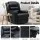 Artiss Manual Recliner Chair with Footrest and 16-Colour LED Lights 180kg Capacity Black PU Leather
