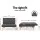 Artiss Recliner Single Sofa Bed, Faux Linen, Dark Grey, 85x81x74cm, Adjustable, Modular, Plush Comfort