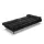 Artiss 3-Seater Sofa Bed, Black PU Leather, 188CM, Convertible Couch with Cup Holders, Adjustable Backrest