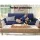 Artiss 3-Seater Sofa Cover - Navy Diamond-Quilted Microfibre, Anti-Scratch, Anti-Slip, Machine Washable