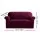 Artiss Velvet Sofa Cover for 2-Seater - Ruby Red, Stretchable Crystal Velvet with Anti-Slip Foam, Machine Washable