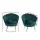 Artiss Armchair Velvet Green 71cm Shell Back, High Resilience Foam Padding, Gold Metal Legs, Modern Accent Chair